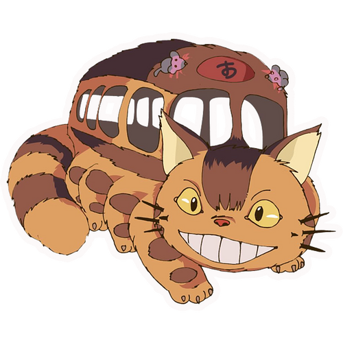 Sticker-Club-Ghibli Cat Bus Sticker
