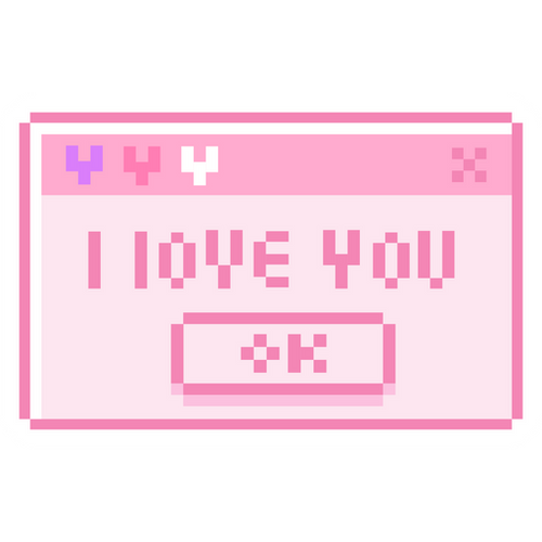 Sticker-Club-I Love You Window msg Sticker