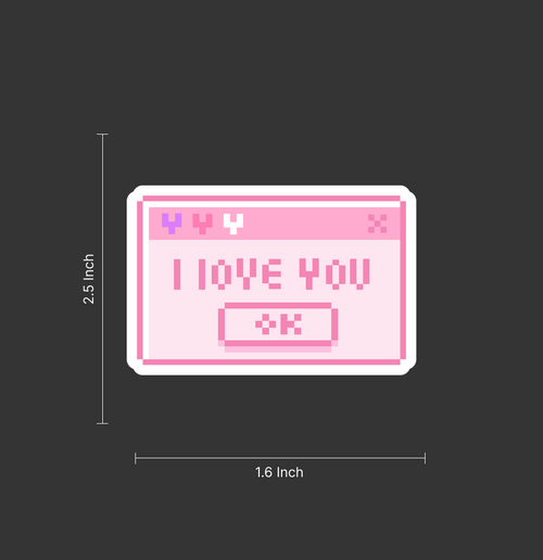 Sticker-Club-I Love You Window msg Sticker