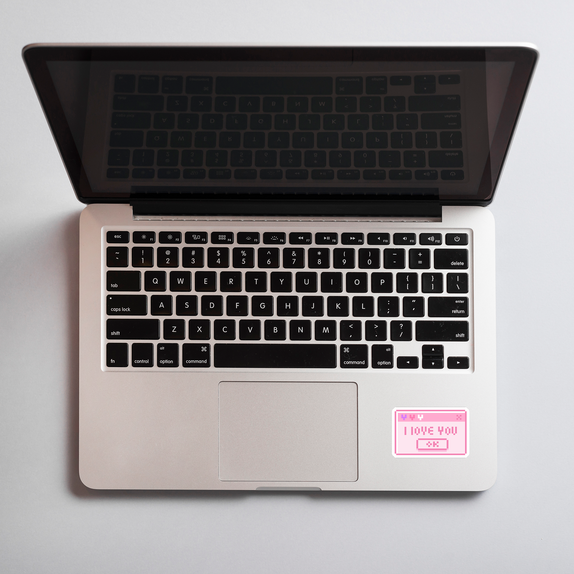 Sticker-Club-Open-laptop-I Love You Window msg Sticker